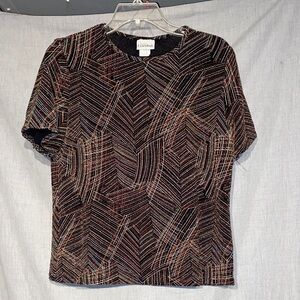 Stylish Geometric Short Sleeve Top